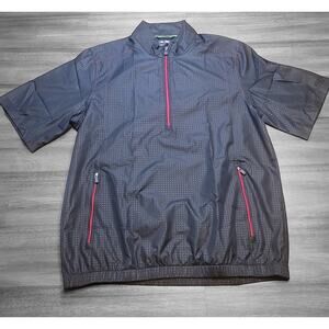 VTG Adidas Climaproof Pullover Windbreaker Men’s S (44″ Chest) –Black Mesh‑Lined